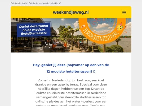🍹 Terrassenfestival: Ontdek de Top 12 terrassen bij hotels in Nederland! 😍