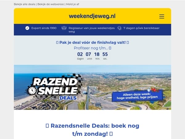 ⏰ NOG 72 UUR: Razendsnelle Deals 🏎️ – Net zo snel voorbij als de race in Zandvoort 🏁
