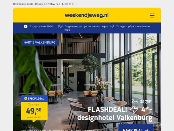 💚 LIMBURG SUPER SALE! 🤯 Valkenburg v.a. 49,50 p.p. | Thermaalbad Arcen v.a. 54,50 p.p. | Gulpen v.a. 37,50 p.p.