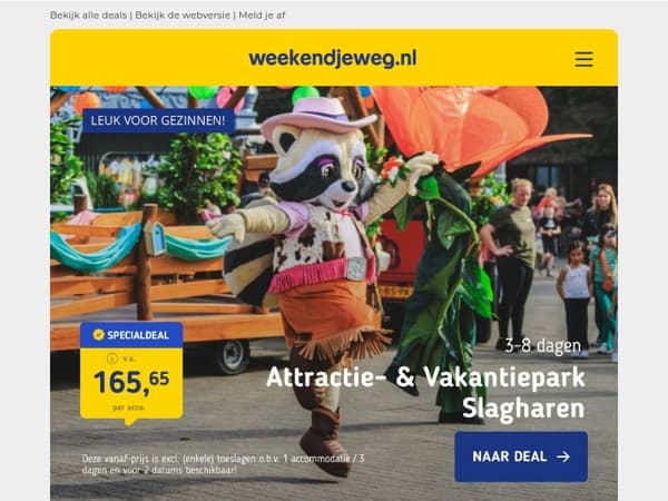 🔥 Voorjaars OP=OP MEGA DEAL! 🔥 Attractie- & Vakantiepark Slagharen v.a. 165,65 per acco! (2 volw + 2 kids!) 😱