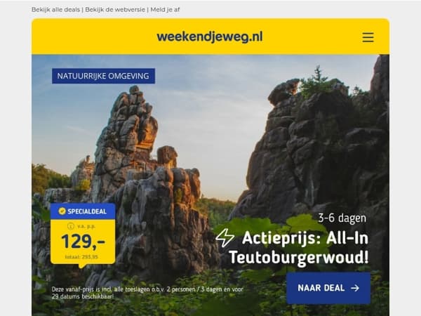 💥 3x MEGA deals: All-inclusive Teutoburgerwoud v.a. 129,- | 4*-hotel Eindhoven + ontbijt + 3-gangendiner v.a. 108,50 |4*-wellnesshotel + vele extra's v.a. 125,-