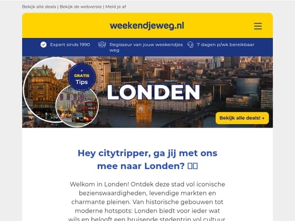 🙋‍♀️ Hey citytripper, ontdek jij Londen met ons? 🇬🇧👉 Insider tips & exclusieve deals v.a. 229,- p.p.! 🔥