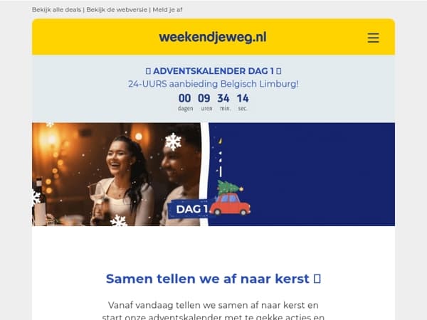 Samen aftellen naar kerst 🎄 Ontdek NÚ onze 24-uurs superdeal (alleen vandaag) 😱