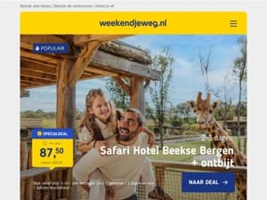 Laatste kans! ⏰ Safari Hotel Beekse Bergen + ontbijt + ONBEPERKT toegang & meer v.a. 87,50 p.p.! 😱
