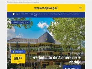👉 Een weekendje weg onder de 50 euro p.p.! 💰 | De Achterhoek | Utrecht | Wellness Ommen | Zeeland & MEER!