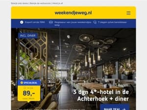 3 dgn de Achterhoek + ontbijt & diner v.a. 89 | 4*-hotel Drenthe + ontbijt & bitterballen v.a. 34,50 p.p.!