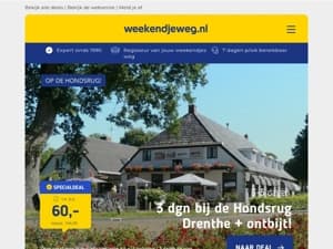 WEEKTOPPERS! ⚡ 3 dgn Drenthe + ontbijt v.a. 60 | LUXE Suite Ameland v.a. 39,50 p.p.!