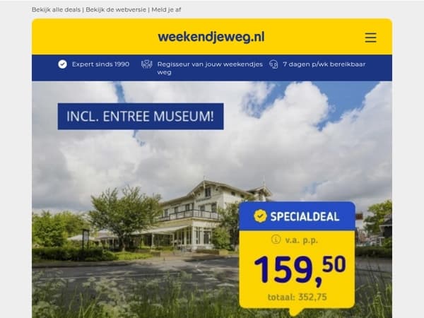 🌳 3 dgn Achterhoek + ontbijt, diner & museum v.a. 159,50 | 4*-designhotel op de Veluwe + wellnessresort v.a. 82 p.p.! 💆