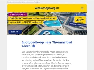 💥 NERGENS GOEDKOPER: ONBEPERKT Thermaalbad Arcen + ontbijt + GRATIS parkeren v.a. SLECHTS 49,50 p.p.! 😱🤯