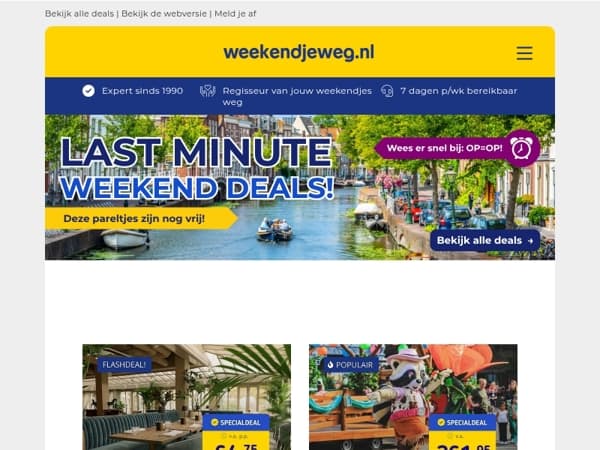 Dit weekend weg? Pak je koffers: deze pareltjes zijn nog vrij! ✨