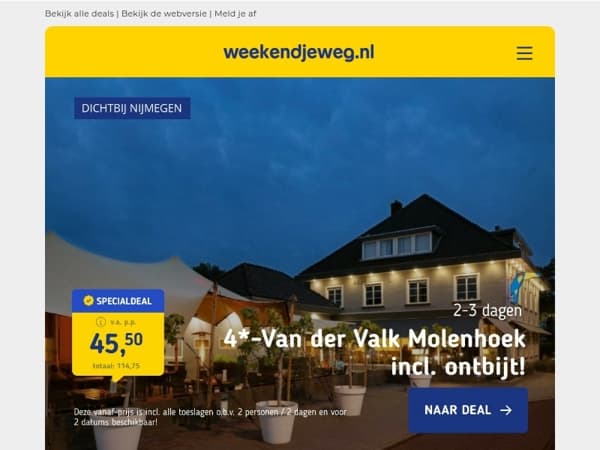 ⏰ LAATSTE KANSJES: 4*-Van der Valk Limburg + ontbijt 45,50 | 3 dgn 4*-hotel Ommen incl. ontbijt + diner 69,- & MEER! 😱🔥