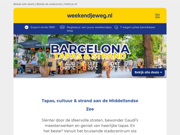 🌞 CITYTRIP + STRAND: 5x zomers genieten vanaf €199,- p.p.