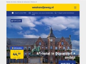 LAATSTE KANS! ⏰ 4*-Crowne Plaza hotel Düsseldorf + ontbijt & EXTRA'S v.a. 44,50 p.p. | Ardennen + GRATIS parkeren v.a. 52,50 p.p. | 4*-hotel Valencia + vlucht & ontbijt v.a. 270,- p.p.