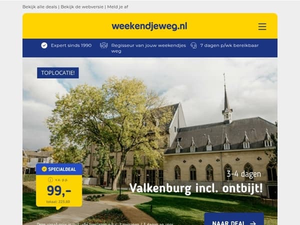 3 dgn kloosterhotel Valkenburg incl. ontbijt v.a. 99 | 4*-Wellnessresort in de Eifel + ontbijt v.a. 159 p.p.!