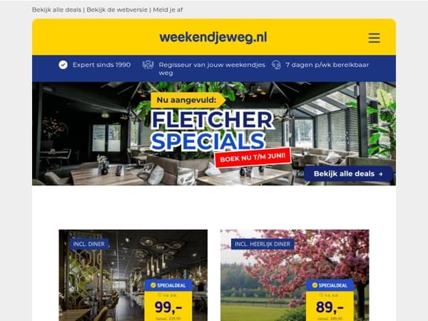 🔥 Fletcher Specials aangevuld t/m juni: 3 dgn Achterhoek + ontbijt + hoofdgerecht + GRATIS parkeren vanaf 99,- p.p. & MEER!