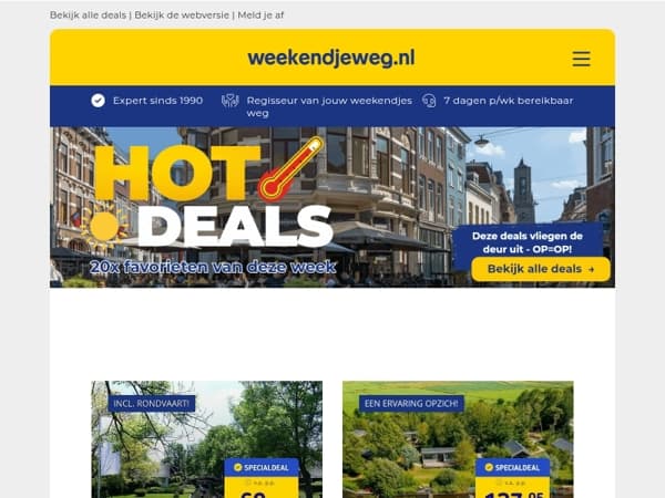 🌡️ Hot deals! Giethoorn + rondvaart & ontbijt v.a. 69,- | Waterlodge in Friesland v.a. 127,05 & MEER!