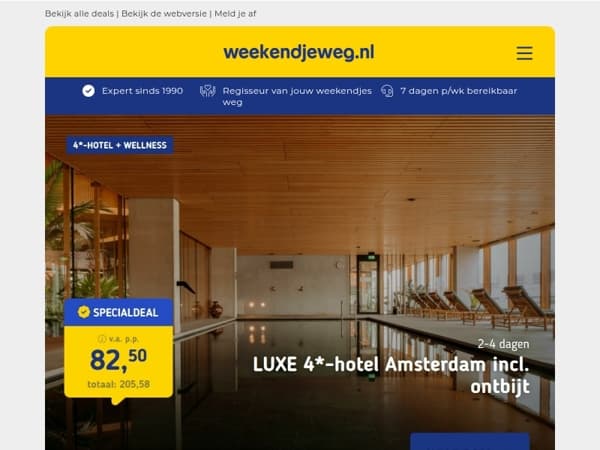 LUXE & UNIEK 4*-hotel Amsterdam + ontbijt v.a. 82,50 | Kerstshoppen bij Keulen & Bonn v.a. 59,50 p.p.!