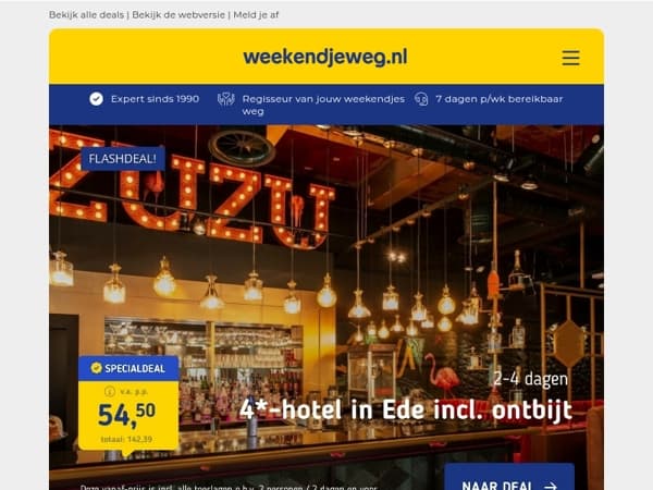 FLASHDEAL! ⚡ 2/3 dgn de Veluwe + ontbijt, bitterballen & meer v.a. 49 | 4*-hotel aan het IJsselmeer v.a. 41,25 p.p.!