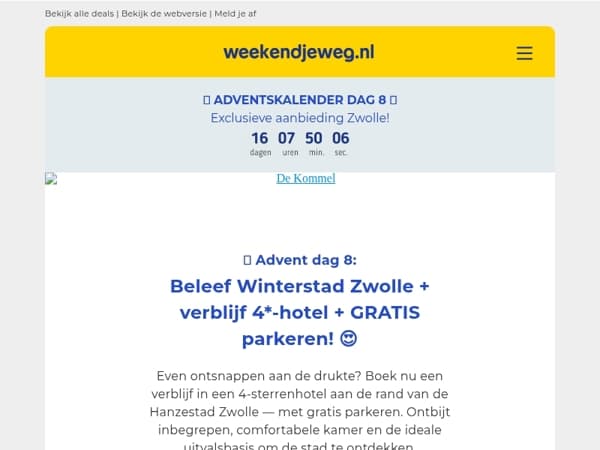 🎄✨ Advent Dag 8: Beleef winterstad Zwolle + verblijf 4*-hotel voor een EXCLUSIEVE prijs!