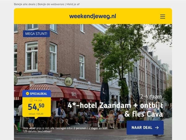 🌟 3x hotspots in eigen land uitgelicht! 📍 4*-hotel hartje Zaandam | 📍 4*-Van der Valk hotel in Amersfoort | 📍 Knus hotel op een toplocatie in Valkenburg