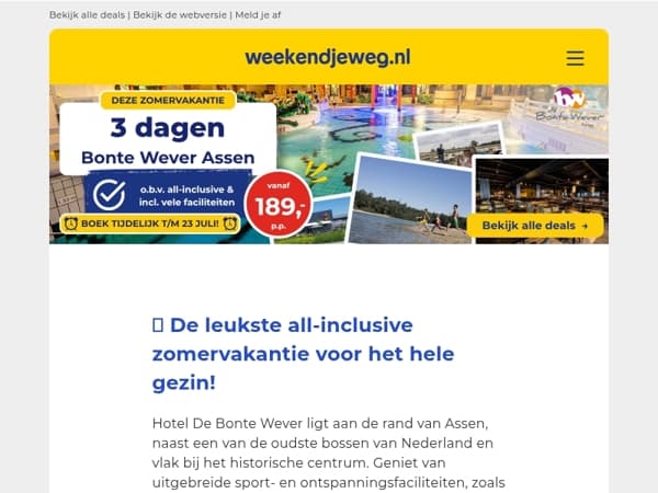 ☀️ De leukste all-inclusive zomervakantie in eigen land voor het hele gezin vanaf 189,- p.p.!