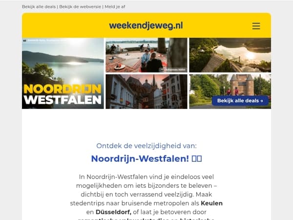 Ontdek de veelzijdigheid van Noordrijn-Westfalen vanaf 39,50 p.p.! 🇩🇪