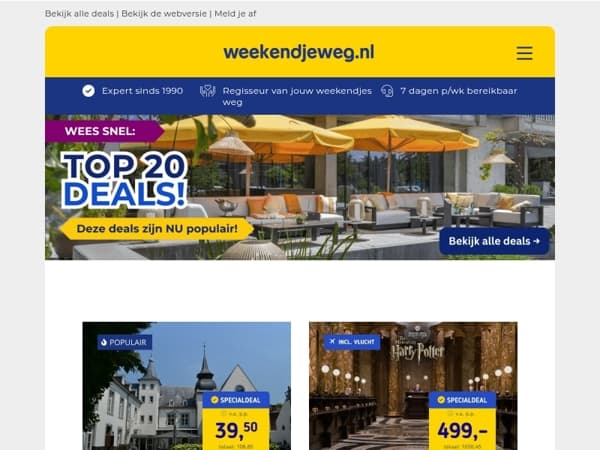 ⏰ Wees SNEL: deze weekend trips zijn NU razend populair! 🔥