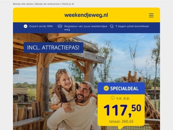 ⏰ LAATSTE KANS: Familiedeals met korting - Nog kort te boeken! 😱