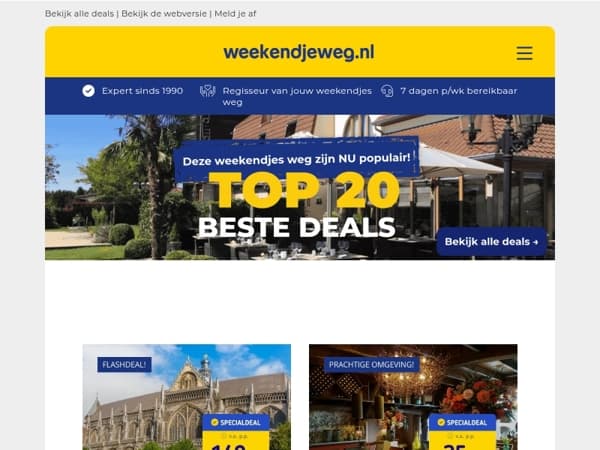 Jouw volgende weekend weg plannen? 👀 Check de top 20 favorieten van afgelopen week! 🧡