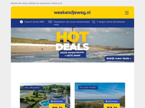 🔥 HOT deals van deze week! 🔥 Flashdeal Bad Arcen + DELUXE kamer + ontbijt v.a. 79,50 | Zeeuws-Vlaanderen + ontbijt v.a. 77,50 & MEER!