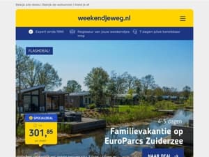 Familievakantie EuroParcs Zuiderzee v.a. 301,85 p.p. | All-inclusive light nabij Koblenz v.a. 165,- p.p. & MEER!