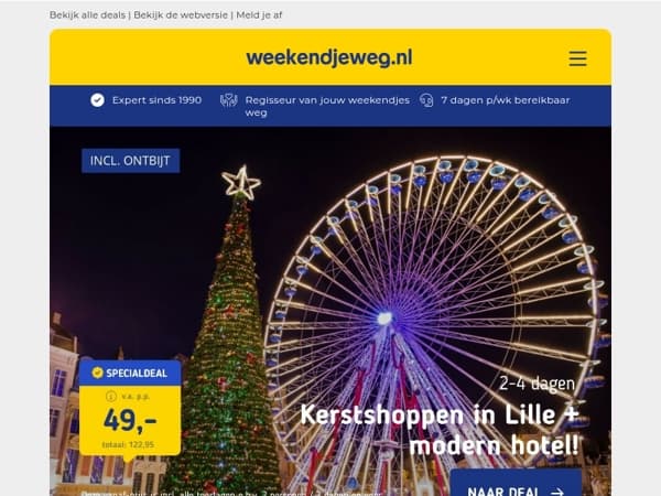 🎄 NIEUWE kerstmarkten toegevoegd: Lille + ontbijt v.a. 49,- p.p. EN Leuven + ontbijt + 3-gangendiner 85,- p.p.! 🎁✨