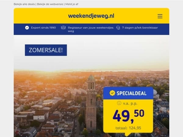 ⏰ Maandag Topper: 4*-hotel Hanzestad Zwolle v.a. 49,50 | 2-4 dgn Volendam + Comfort kamer & ontbijt v.a. 49,50 p.p.!