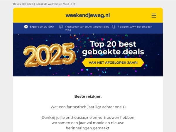 Dit waren jullie favoriete weekendjes weg in 2025! 🧳✨