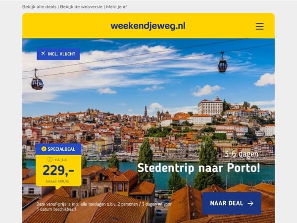 🔥 Citytrip voor ieder budget: Porto v.a. 229,- | Düsseldorf v.a. 49,50 | Londen + Harry Potter studio's v.a. 469,-