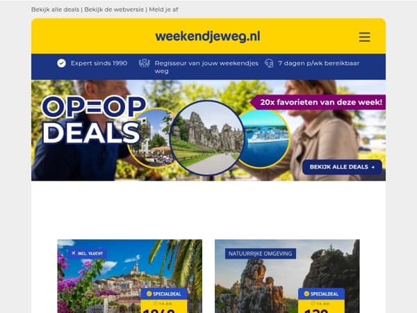 20x OP=OP deals! 💥 MEGA balkonhut Actie 8 dgn luxe cruise vanaf Rome + volpension v.a. 1049,- | Flashdeal all-inclusive Teutoburgerwoud v.a. 129,- & MEER!