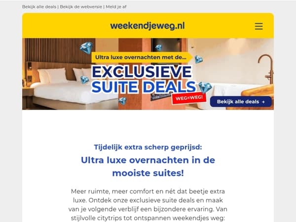 💎 Exclusieve Suite Deals: Ultra luxe overnachten incl. ontbijt vanaf 79,50 p.p.!