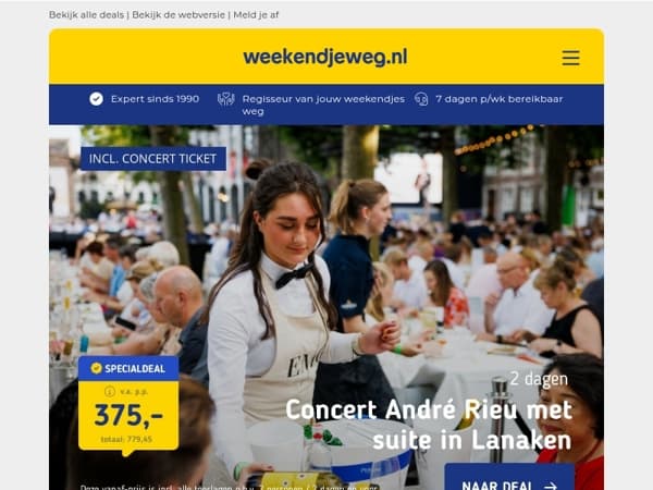 😱 NIEUW: LUXE Suite Lanaken + André Rieu terrasconcert + diner v.a. 375 | Overnacht in voormalige kerk in hartje Hoorn v.a. 75 p.p.! 🔥