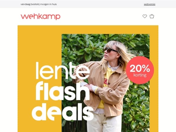 20% korting op de nieuwe lentecollectie 🚨