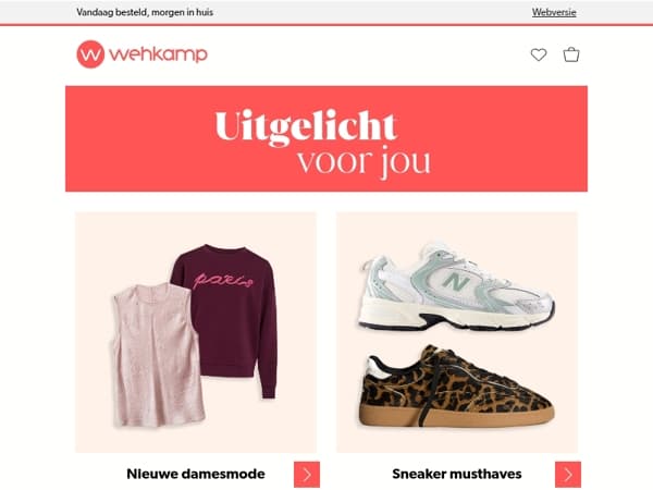 Bekijk de nieuwe collectie, de beste deals en meer!