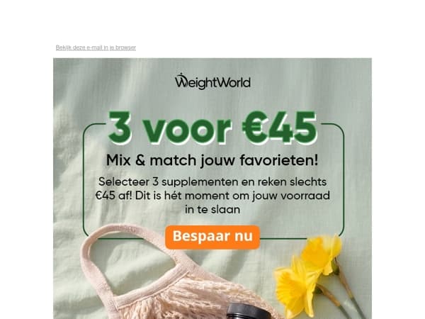 3 voor €45!? 😱