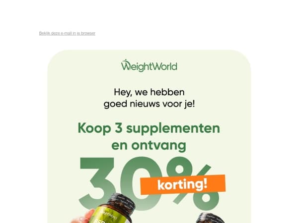 Nu 30% korting!  🥳
