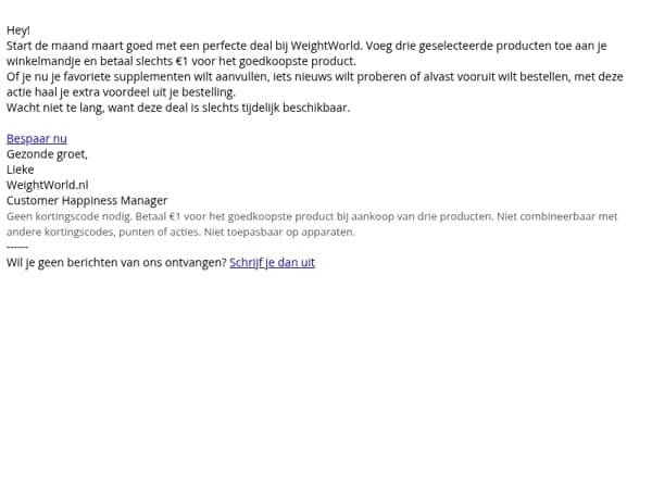 Vergeet niet te besparen!