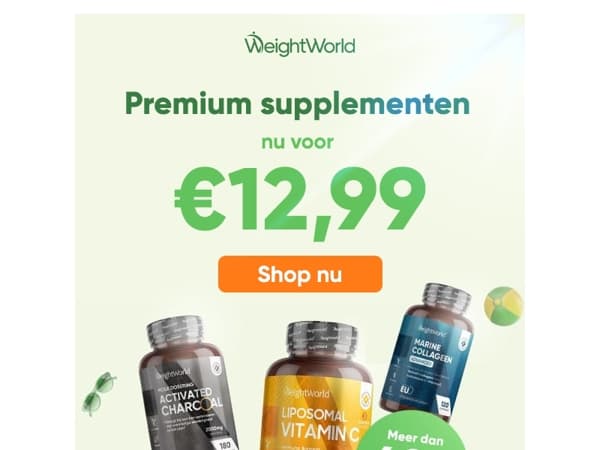 Nu premium supplementen voor slechts €12,99 💥