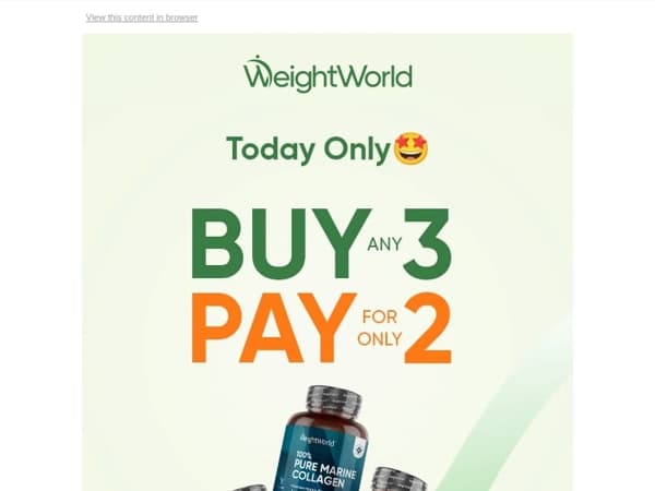 Buy 3, Pay for 2 – Today Only!