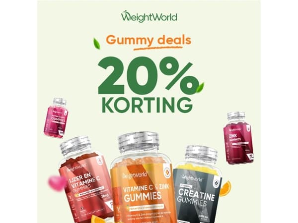 🍬 Gummy week = 20% korting op alle gummies 😋