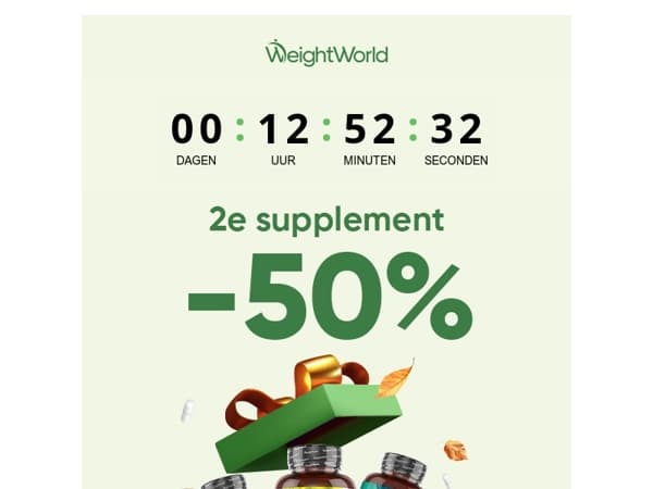 Laatste kans op 50% korting 🚨