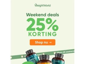 🚨 Mega deal dit weekend: 25% korting op alles
