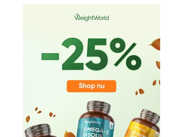 Je favoriete supplement met 25% korting? 👀