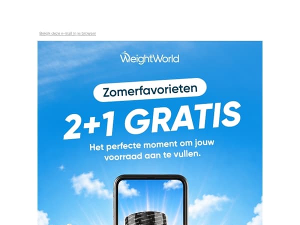 ☀️ Laat de zomer niet voorbijgaan zonder 2+1 GRATIS